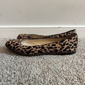 Michael Kors  Calf-Hair Leopard Print Ballet Flats 6M Real Leather